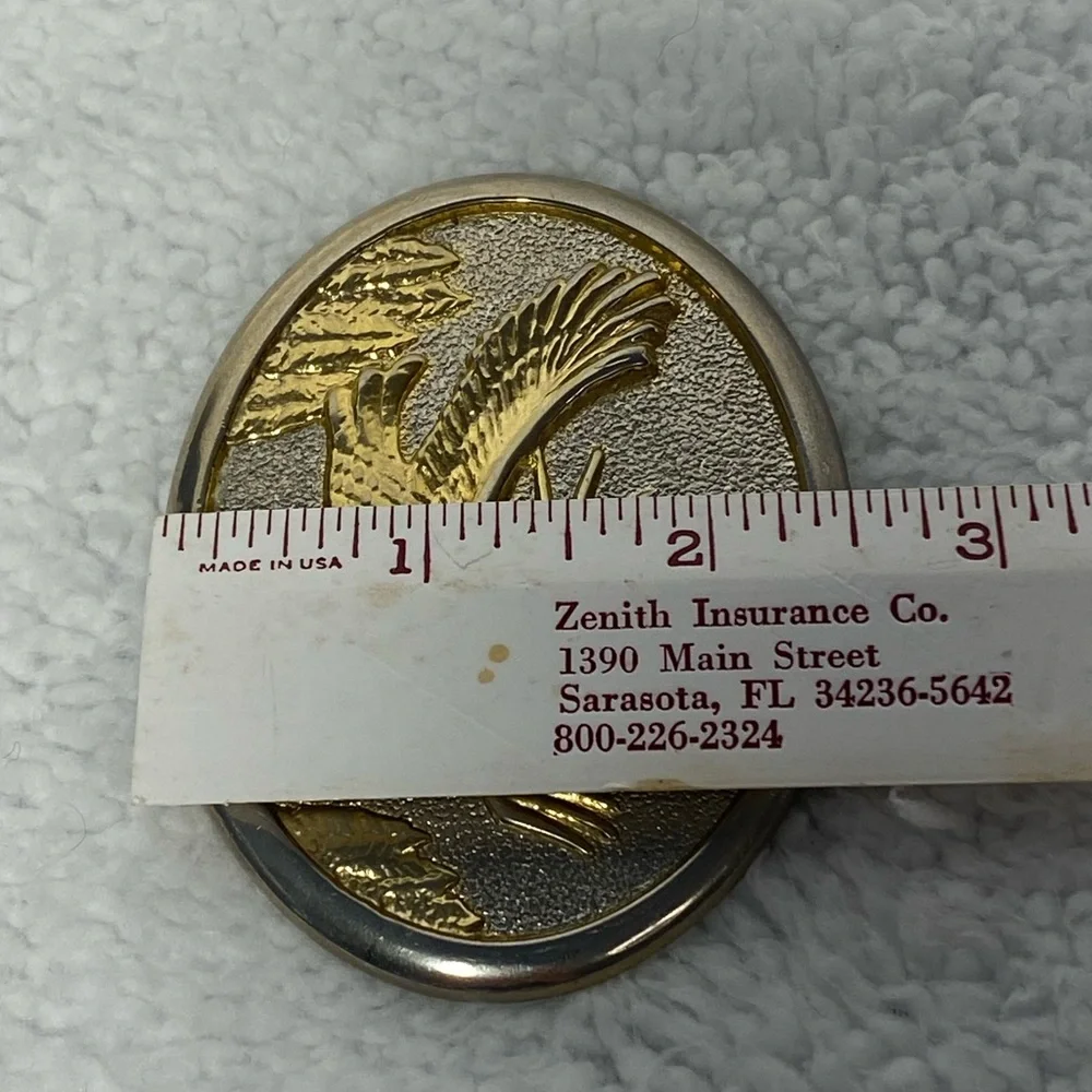 Vintage Patriotic American Eagle Two-Toned Belt Buckle